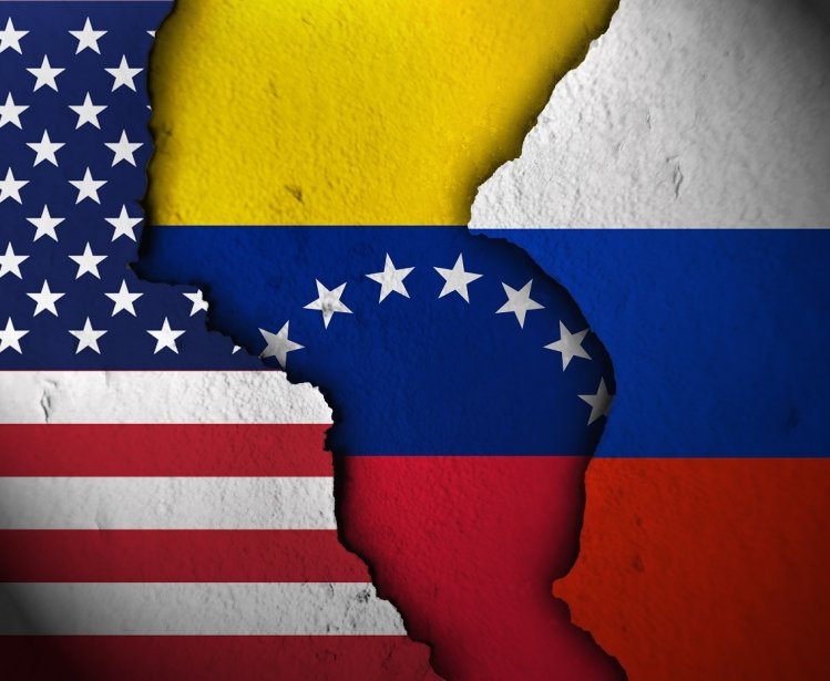 USA Venezuela russia flag graphic