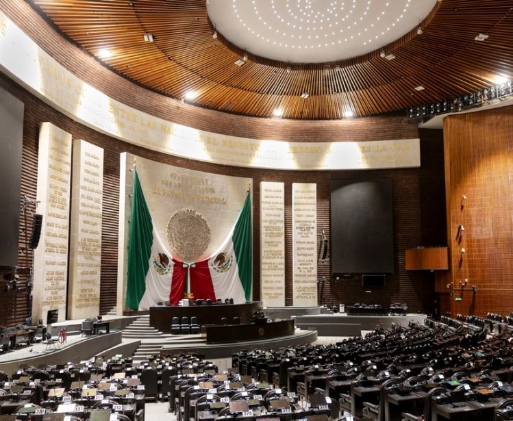 Plenary hall of the Mexican Chamber of Deputies.