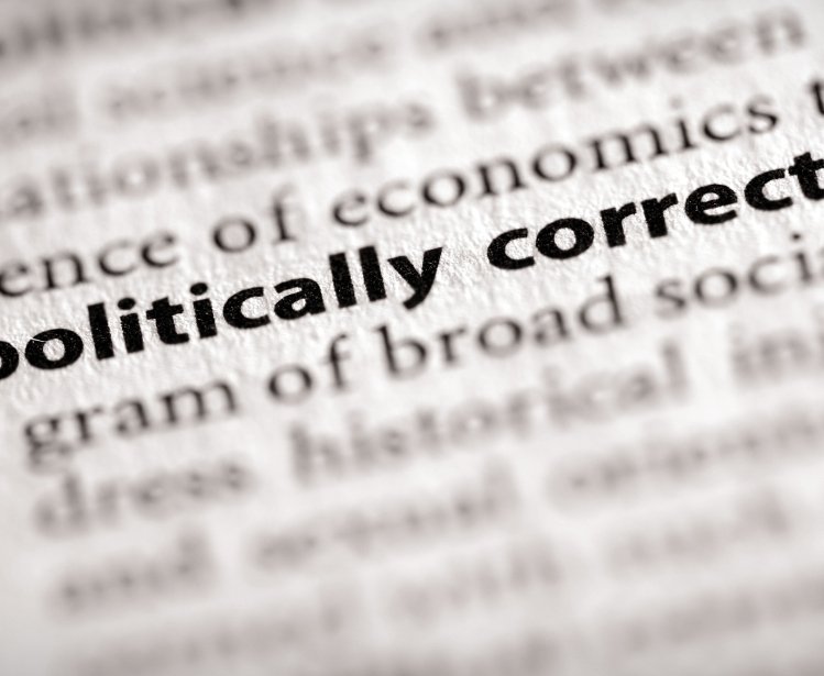 Selective text of words "politically correct"