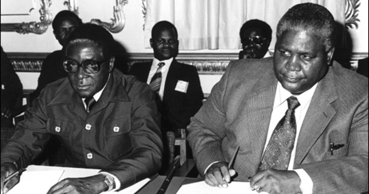 Robert Mugabe And Todor Zhivkov 