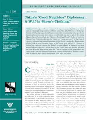 China's "Good Neighbor" Diplomacy: A Wolf in Sheep's Clothing?