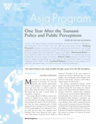 One Year After the Tsunami: Policy and Public Perceptions