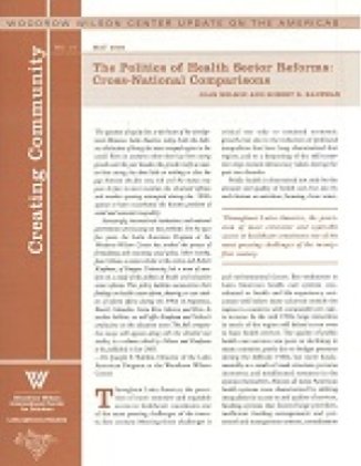 The Politics of Health Sector Reforms: Cross-National Comparisons