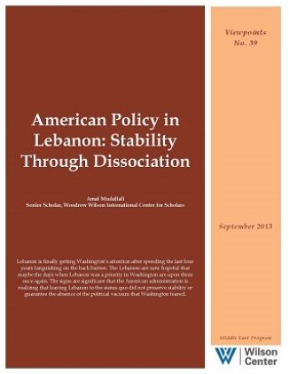 American Policy in Lebanon: Stability Through Dissociation