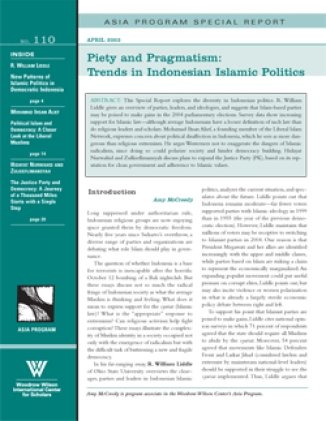 Piety and Pragmatism: Trends in Indonesian Islamic Politics