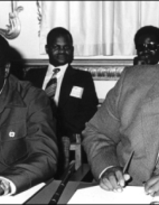 Robert Mugabe and Todor Zhivkov