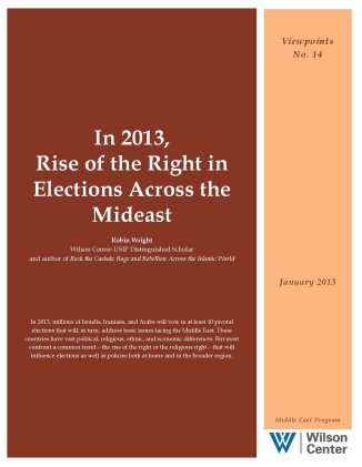 In 2013, Rise of the Right in Elections Across the Mideast