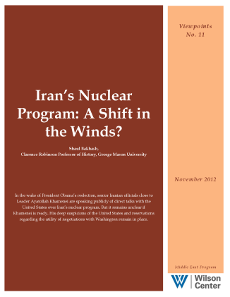 Iran’s Nuclear Program: A Shift in the Winds?