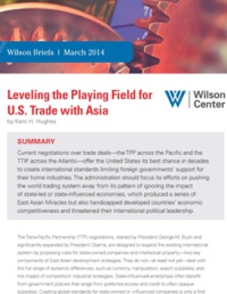 Leveling the Playing Field for U.S. Trade with Asia