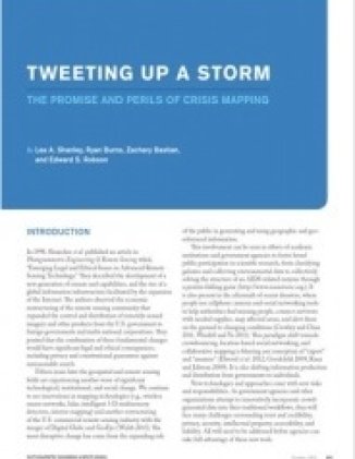Tweeting Up a Storm: The Promise and Perils of Crisis Mapping