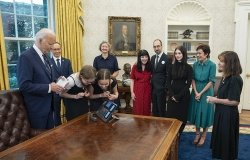 Biden and hostage families after Russia US prisoner swap