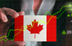 Canada Flag and Stocks