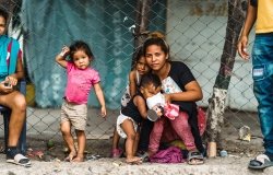 Women and children fleeing Venezuela.