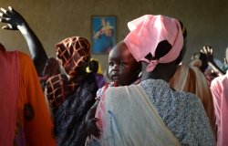 Refugees in Kakuma Refugee Camp during Sunday Mass