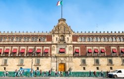 The National Palace next to the Zocalo in Mexico City