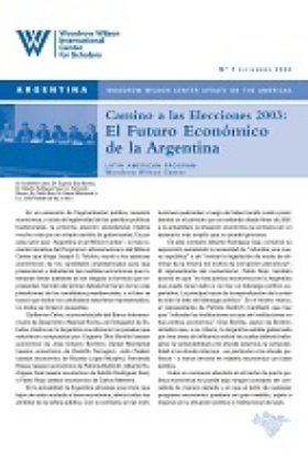 The Road to Elections 2003: Argentina's Economic Future